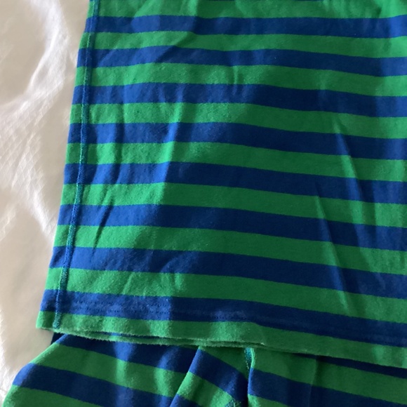 Hanna andersson size 14 green blue pj cotton short set - Picture 11 of 16